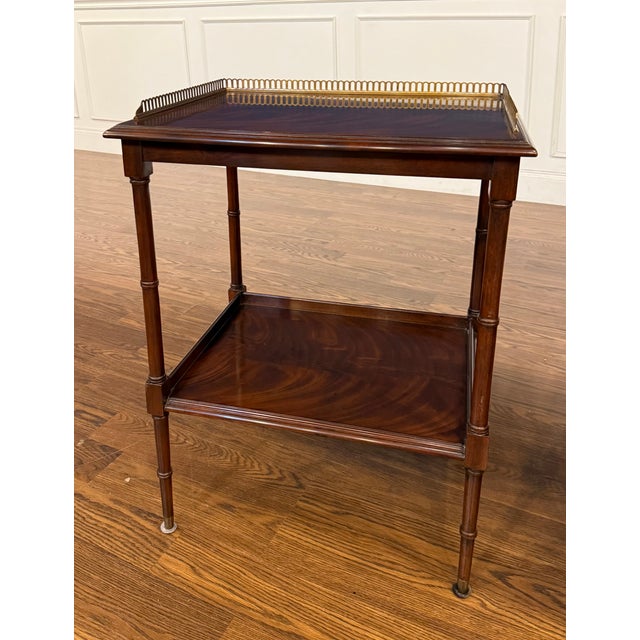 2020s Pair of Mahogany End Tables by Leighton Hall - Showroom Samples For Sale - Image 5 of 15