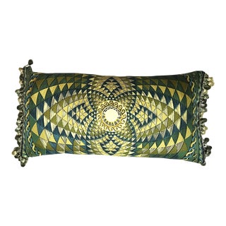 Contemporary Hermes Corinth Silk Scarf Lumbar Pillow 35” For Sale