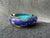 Boho Chic Vintage Blue Floral Cliosonne Catchall For Sale - Image 3 of 9