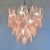 Glass Italian Vintage Pink Murano Glass Lattimo Rondini Chandelier, 1990s For Sale - Image 7 of 17