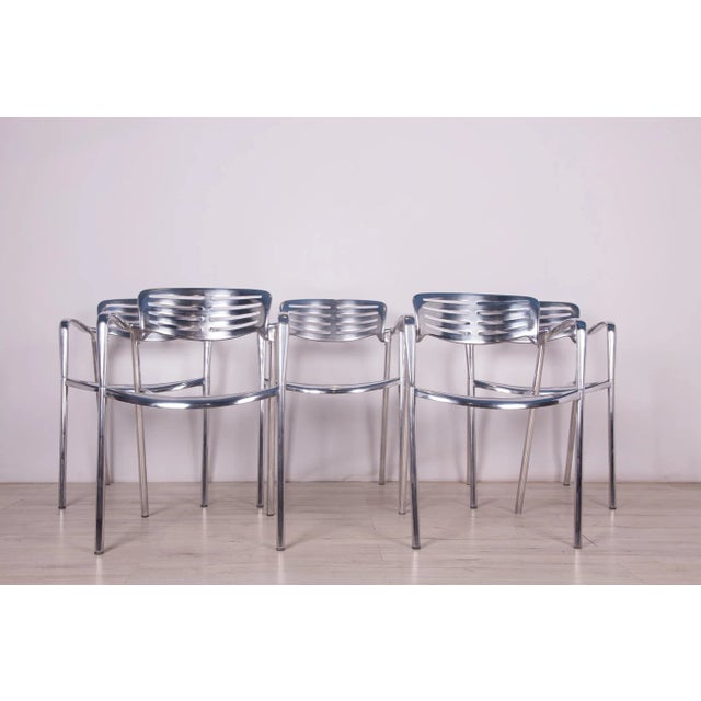 Aluminium Stackable Chairs by Jorge Pensi for Amat 3, 1980s For Sale - Image 12 of 18