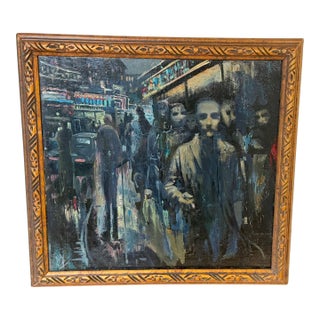Soviet Leningrad Street Scene by Shalaev, Dated 1989 For Sale