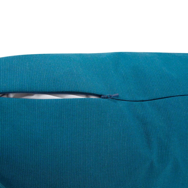 2020s Pillow 14 x 22 Seascape Turquoise - Down Alternative Insert For Sale - Image 5 of 10