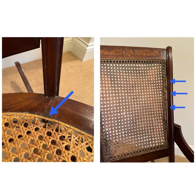Last Call! Vintage Victorian Mahogany and Cane Rocking Chair For Sale - Image 10 of 10
