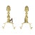 18th Century Ribbed Brass Andirons—A Pair For Sale