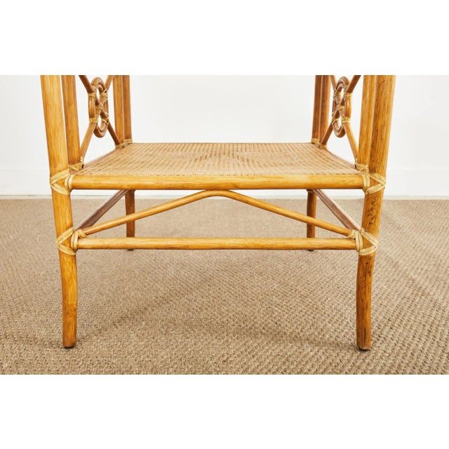McGuire Rattan Target Design Cocktail or Occasional Table For Sale - Image 10 of 13