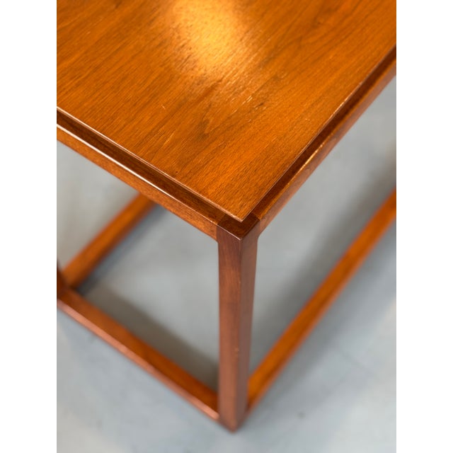 Wood 1990s Danish Modern Teak Console Table For Sale - Image 7 of 11