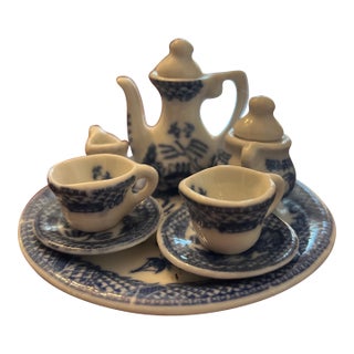 1980s Attributed to Spode Miniature Tea Set - Set of 8 For Sale