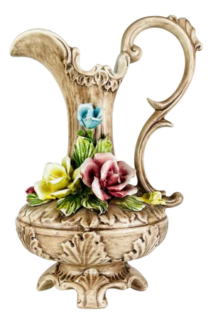 Vintage Italian Ceramic Pitcher by Bassano