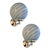 Luxury modern milky-white sphere with blue swirl in Murano glass .Set of 4 pieces . Very High Italian craftsmanship....