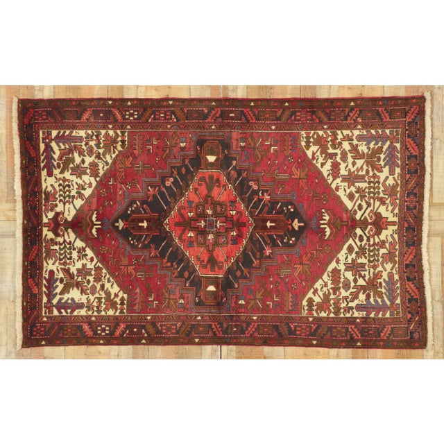 Vintage Persian Heriz Rug - 04'11 X 07'11 For Sale - Image 9 of 11