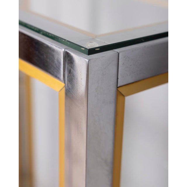 1970s Vintage Metal and Glass Shelf by Renato Zevi, 1970s For Sale - Image 5 of 9