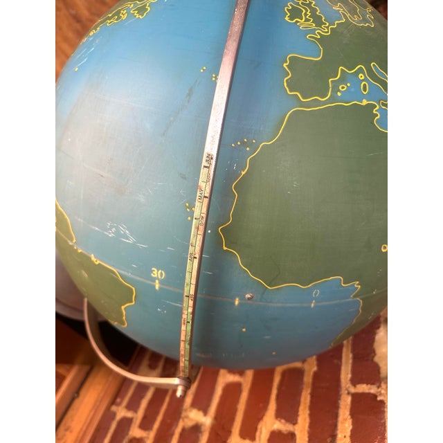Blue A.j. Nystrom Graphic Project Globe For Sale - Image 8 of 11