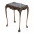 English Oak & Faux Marble Lion Paw Side Table For Sale