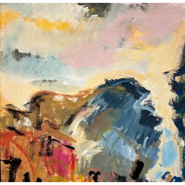 Jean Krille, Landscape 121, Oil on Wood, 1990 For Sale - Image 6 of 9