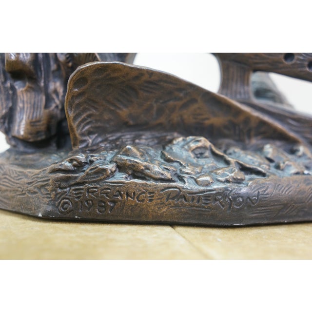 1987 Terrance Patterson Bronze Patinated Terracotta Concord Minute Man Statue For Sale - Image 14 of 14