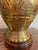 Brass 1930/1940s Large Boho Moroccan Urn Tooled Brass Lamp With Copper and Wood Accents For Sale - Image 8 of 12