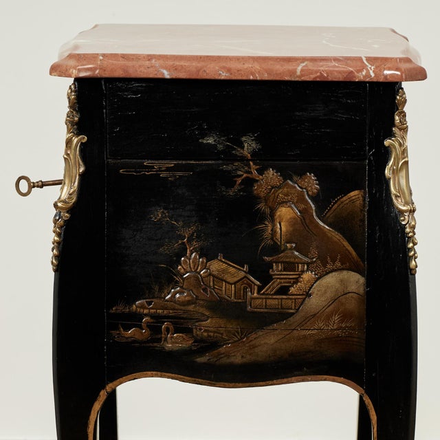 Antique French Louis XV Style Marble Top Chinoiserie Stand For Sale - Image 15 of 18