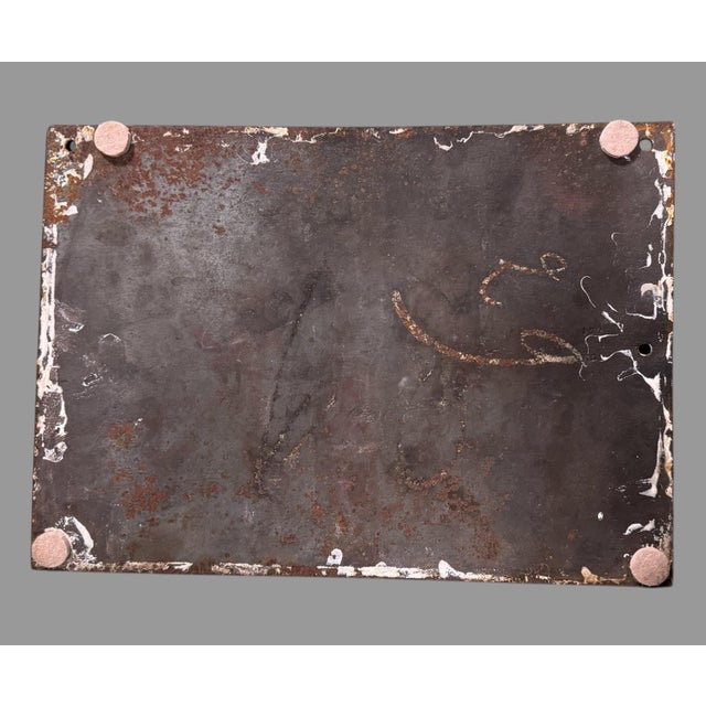 Antique French Porcelain Apartment for Rent Advertising Sign For Sale - Image 4 of 5