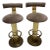 1980s Design for Leisure Tan Suede Barstool Set (2) For Sale