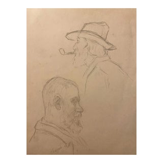 Unknown - Portrait - Original Pencil Drawing - Early 20th Century For Sale