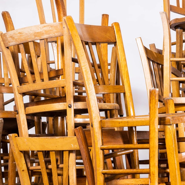 French Blonde Farmhouse Dining Chairs, 1950s, Set of 4 For Sale - Image 15 of 18