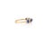 Contemporary Blue Sapphire Bezel Set Band Stacking Ring in 14k Solid Yellow Gold Size 10 For Sale - Image 3 of 6