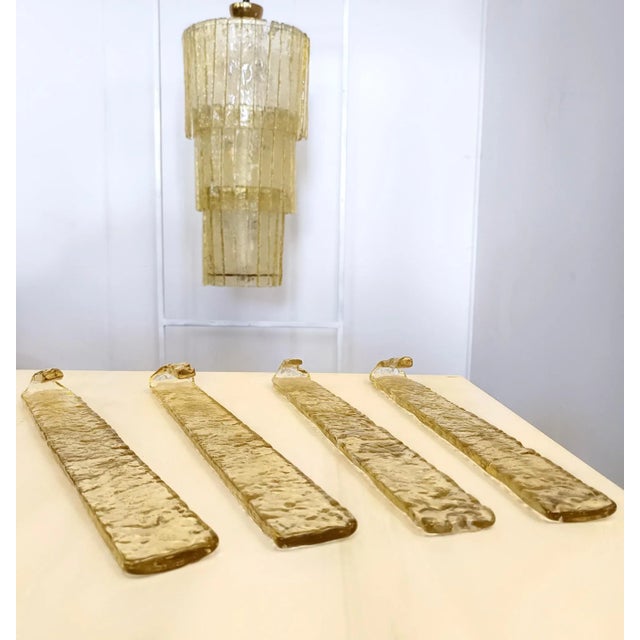 1980s Golden Murano Glass Chandelier, Italy, 1980s For Sale - Image 5 of 13