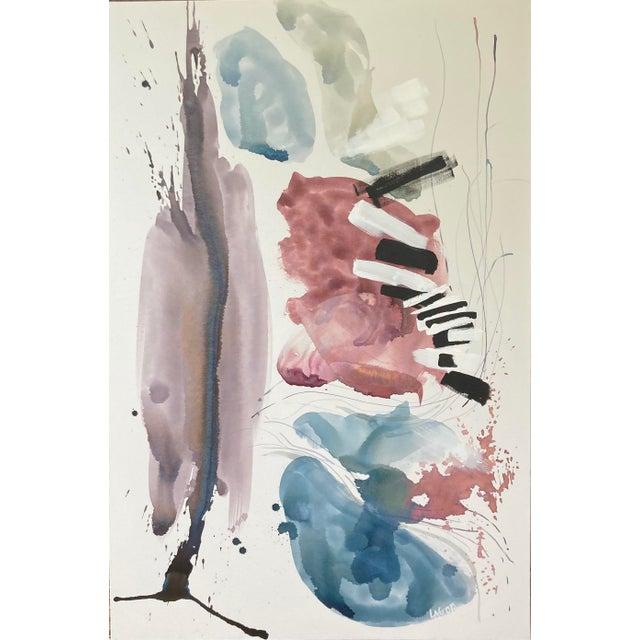 Contemporary "Free Fall" Contemporary Abstract Expressionist Acrylic Painting For Sale - Image 3 of 3