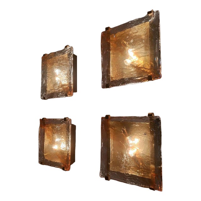 Italian Murano Glass Wall Sconce, 1970s For Sale
