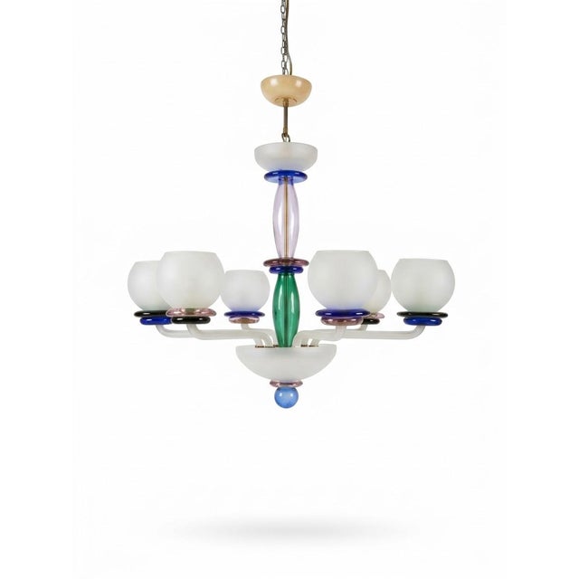 Italian Murano Glass Chandelier, 1960s For Sale - Image 18 of 18