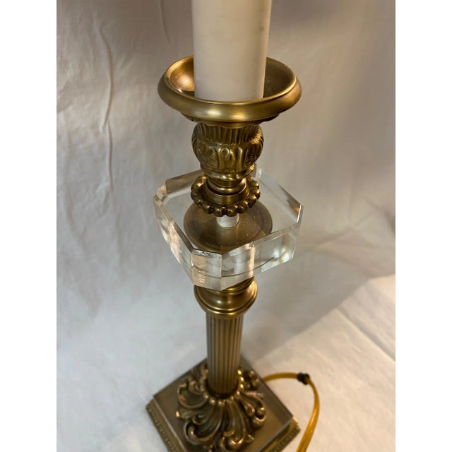and John Richard Metal and Glass Table Lamp. For Sale - Image 10 of 13