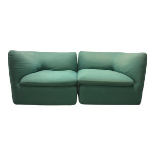 Steelcase 1970s Modern Elysee Ganging Lounge Sofa, 2 Pieces For Sale