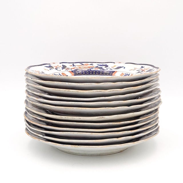 A set of twelve "Auckland" pattern Ironstone dinner plates, England circa 1835.