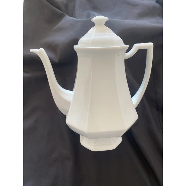 Traditional Limoges France White Coffee/Tea Pot Vintage "Mint" Condition For Sale - Image 3 of 12