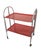 Vintage German Serving Trolley Dinett in Red: MCM Bar Cart 60s Home Decor For Sale - Image 4 of 10