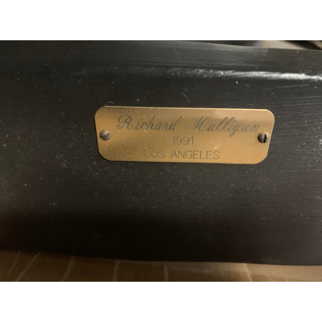 American 1990s Richard Mulligan Wooden Swivel Barstools Set of 3 For Sale - Image 3 of 6