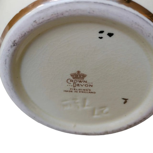 Cream Crown Devon Fieldings Porcelain Potiches, 1920s, Set of 2 For Sale - Image 8 of 9