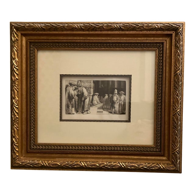 1900s Armand Durand "After Rembrandt" Synagogue Etching For Sale