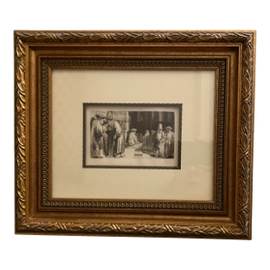 1900s Armand Durand "After Rembrandt" Synagogue Etching