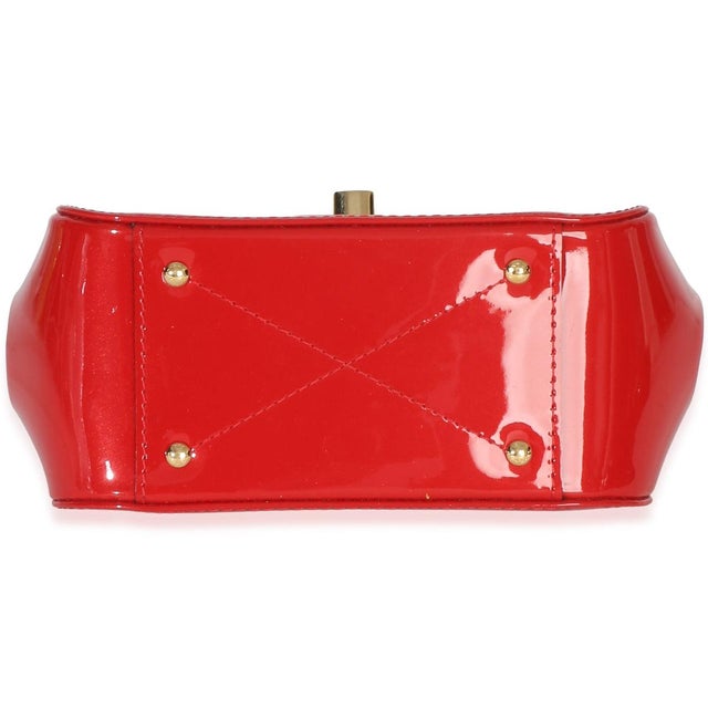 2010s Red Monogram Vernis Pasadena Shoulder Bag For Sale - Image 5 of 9