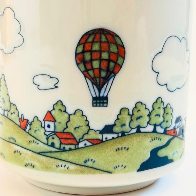 Mid 20th Century Vintage Hot Air Balloon Mug For Sale - Image 5 of 10