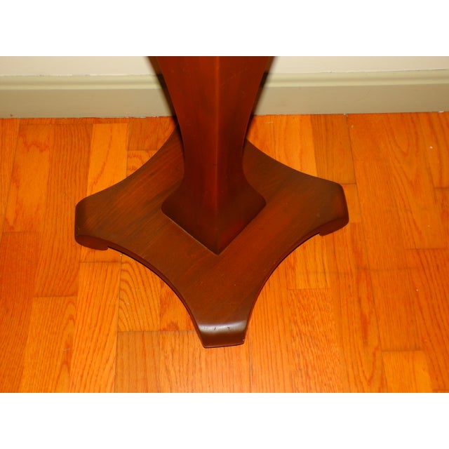 Vintage Solid Wood Pedestal Plant Fern Bust Stand For Sale - Image 16 of 16