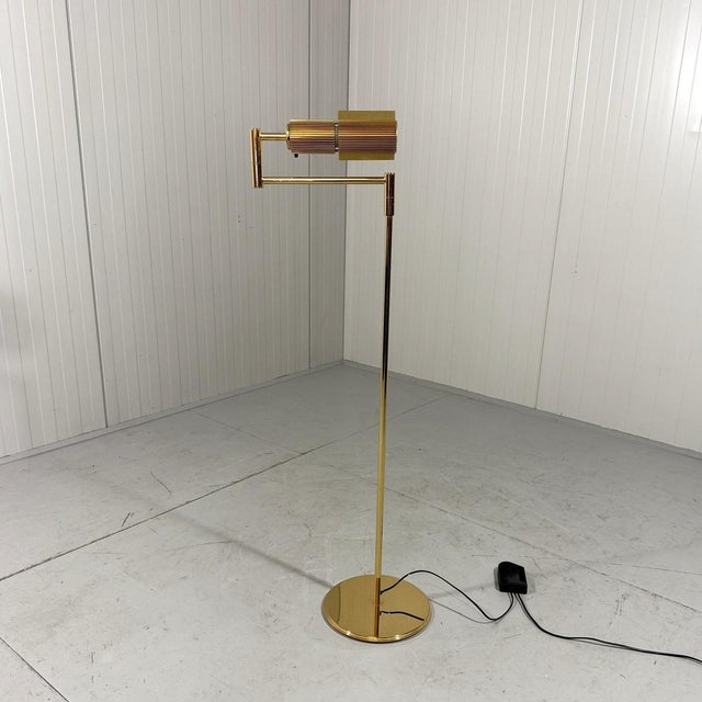 1970s Brass Haloprofil 878HR Floor Lamp by Viktor Frauenknecht for Swisslamps International, 1970s For Sale - Image 5 of 18