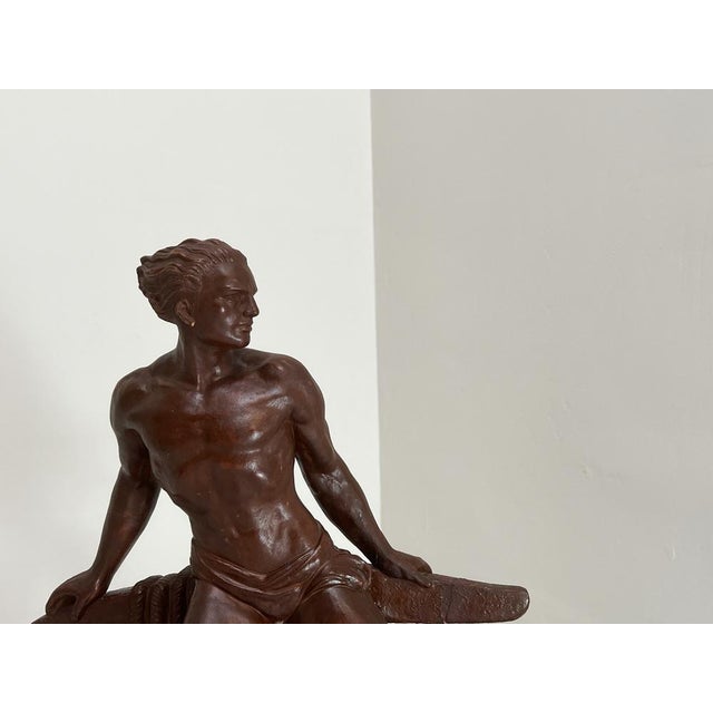 Ugo Cipriani, Art Deco Sculpture, 1930s, Terracotta, in Flawless conditions. Designed 1920 to 1949 This piece has an...