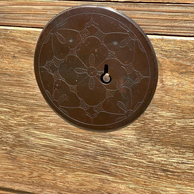 Antique Kiri Wood and Hand Forged Hardware Tansu Chest For Sale - Image 10 of 14