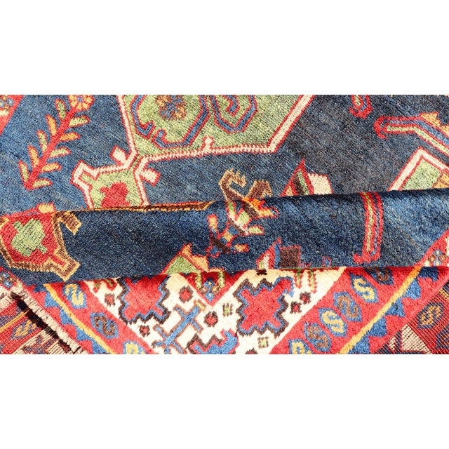 Colorful Antique Persian Lori Rug With All-Over Geometric Tribal Design 4'9 X 8'6 For Sale - Image 13 of 14