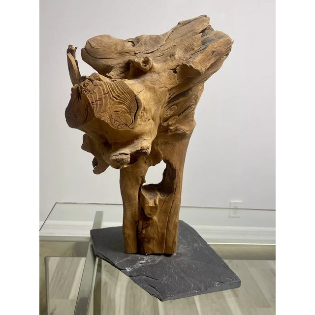 Vintage Driftwood Tabletop Abstract Sculpture 70s Organic Natural Art Decor 17” For Sale - Image 4 of 8