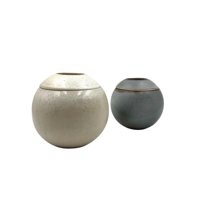 Mid-Century Modern Spherical Gres Vases by Franco Bucci, Italy, 1970, Set of 2 For Sale - Image 18 of 18