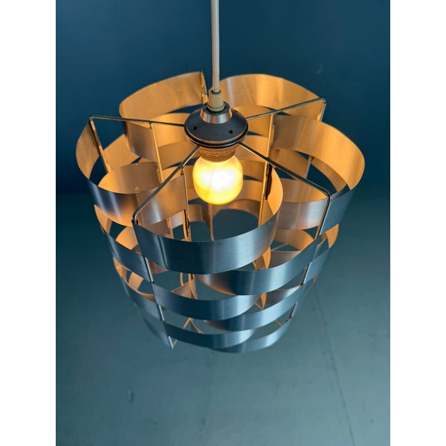 Aluminum Pendant Lamp by Max Sauze, 1970s For Sale - Image 9 of 16